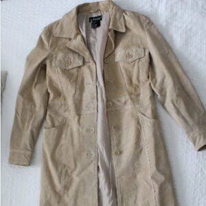 100% Long Leather Jacket Medium